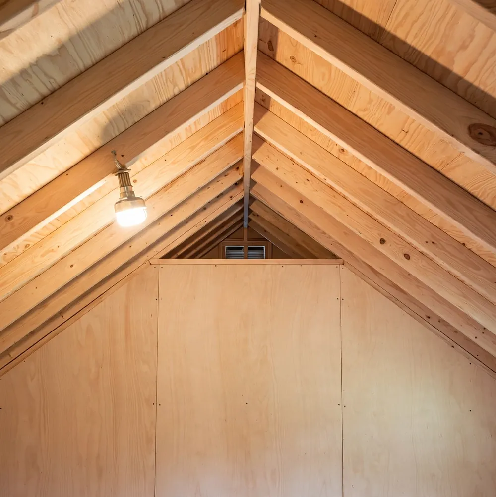 Attic sheathing remediation, after remediation