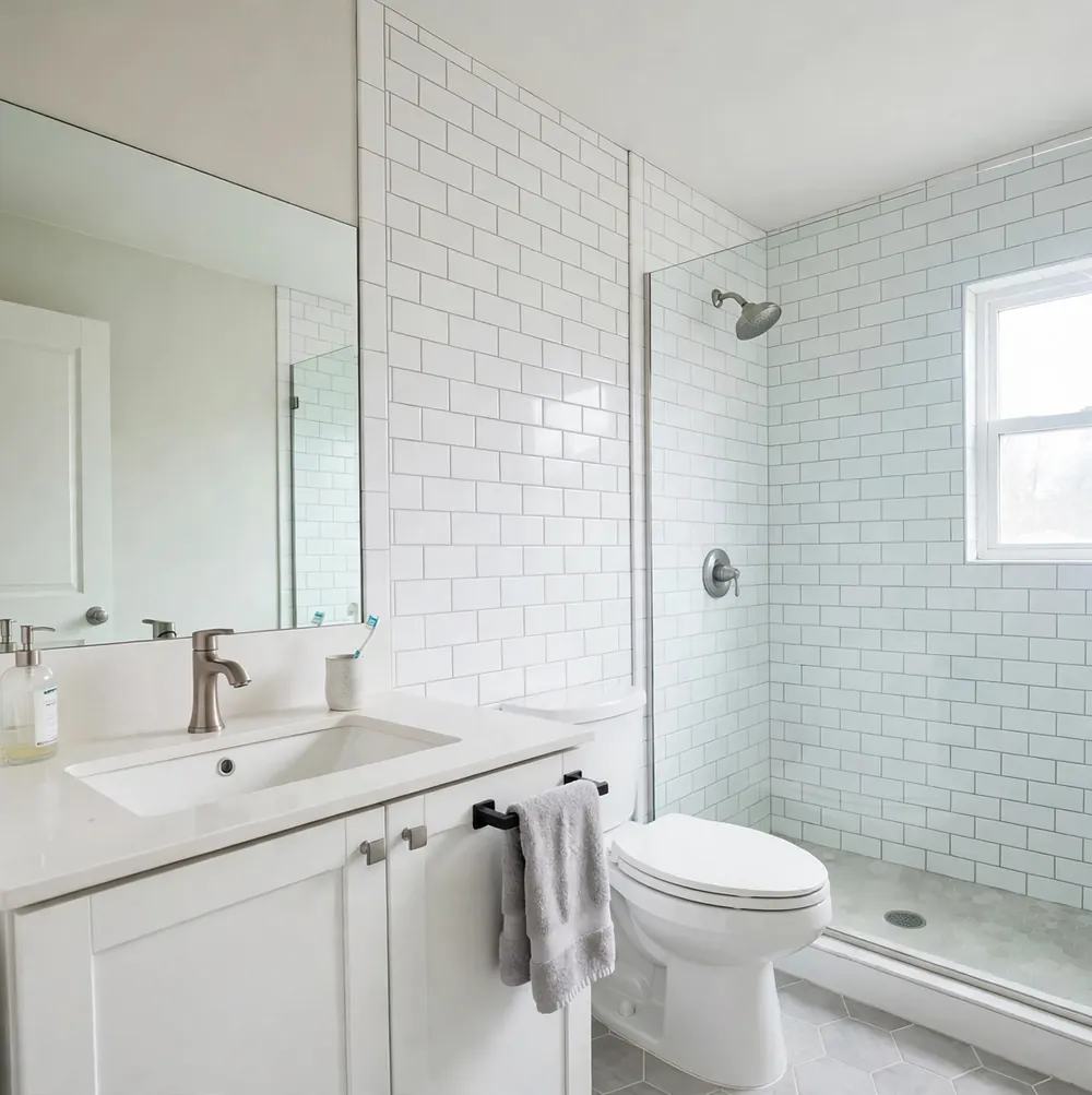 Bathroom ceiling remediation, after remediation
